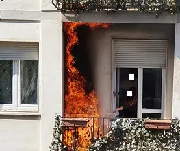 Incendio sulla terrazza a Pasqua