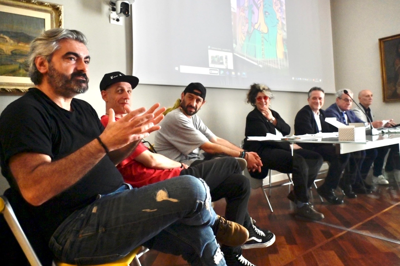 Conferenza stampa murale (Foto Novi)