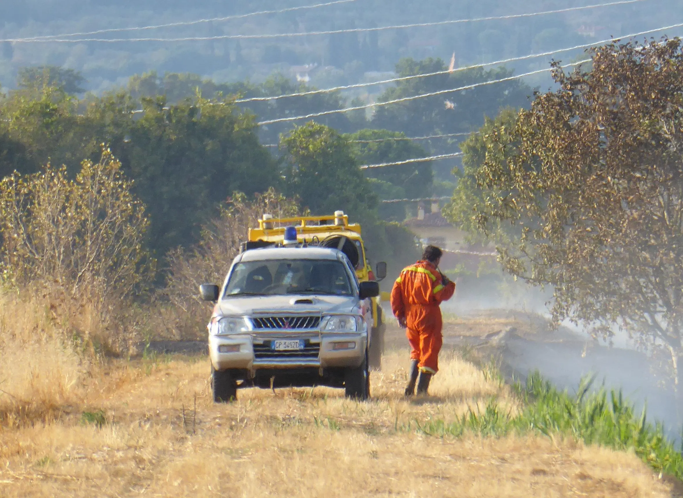 Incendio nel bosco di Sant’Ilario