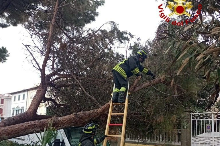 L'intervento dei vigili del fuoco