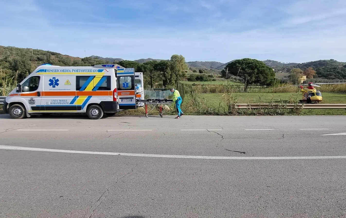 Elba, grave 68enne caduto dal ciclomotore alla Valdana