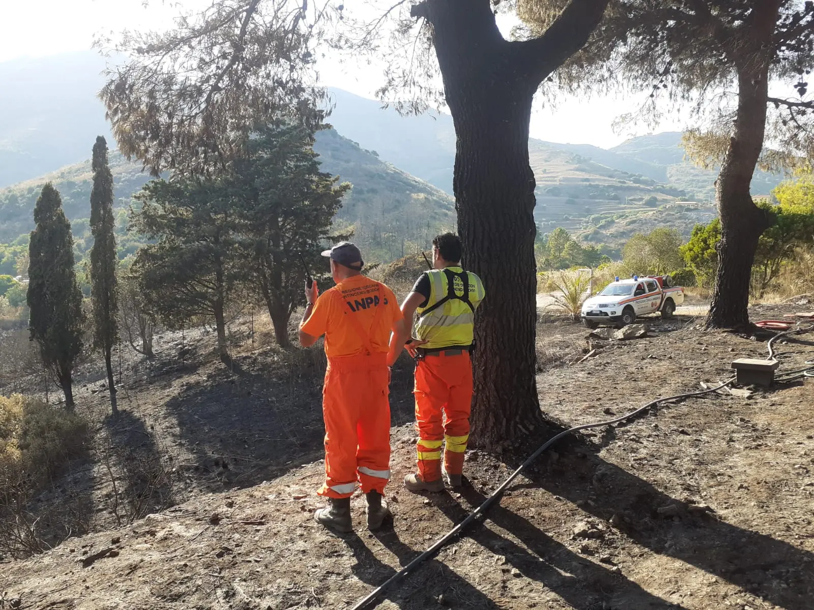 Il grave incendio all’Elba: sopralluogo del ministro della Protezione Civile