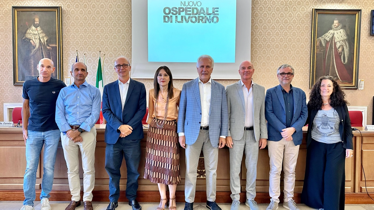 La presentazione del nuovo ospedale di Livorno (Foto Novi)