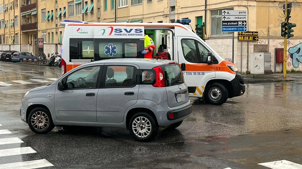 La scena dell'incidente in via Lunardi