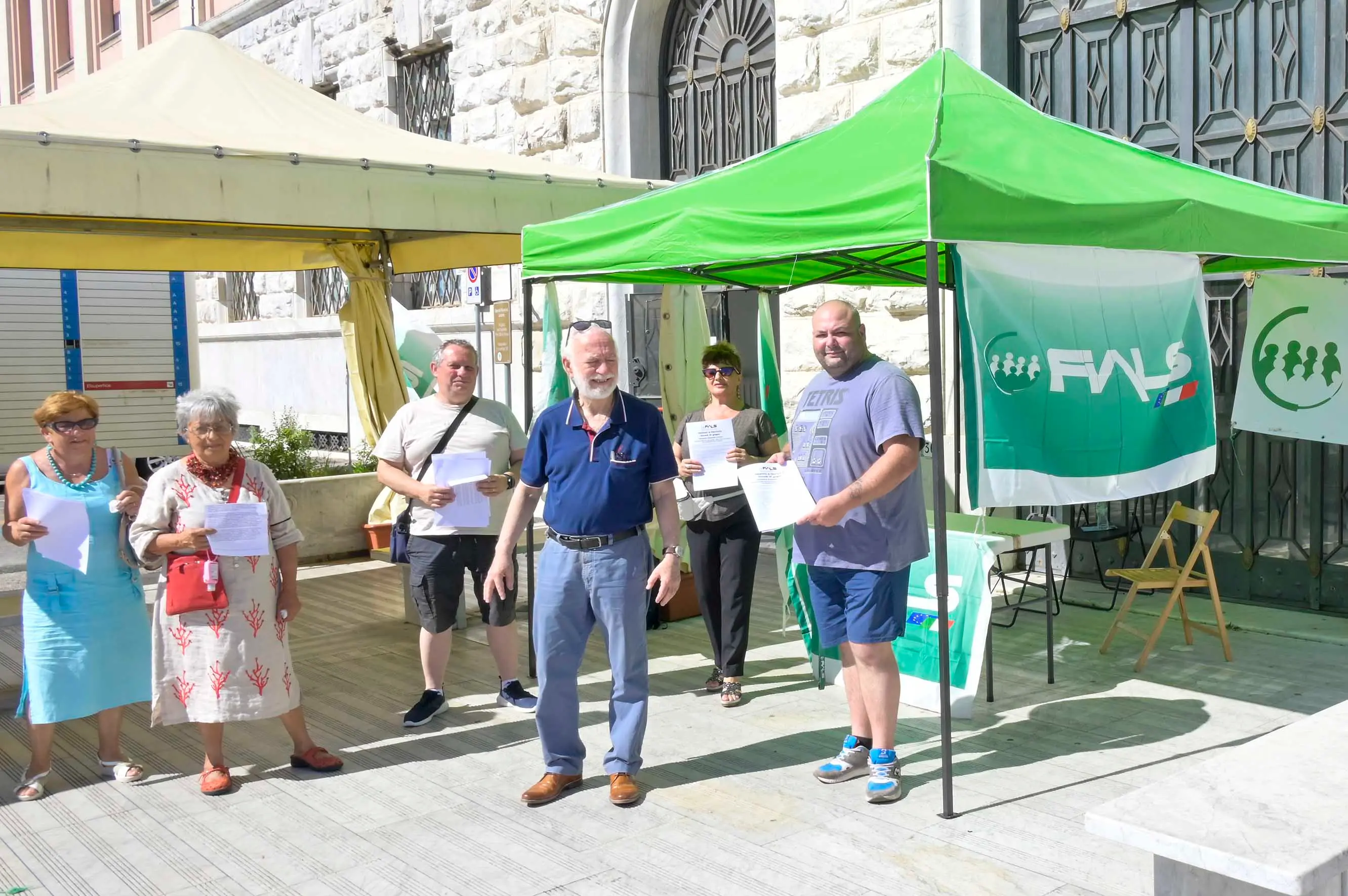 Ospedale di Livorno, presidio del sindacato Fials