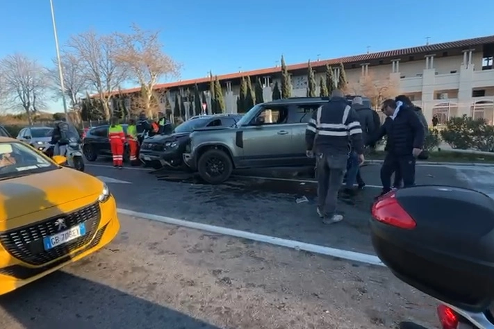 La scena dell'incidente (Foto Novi)