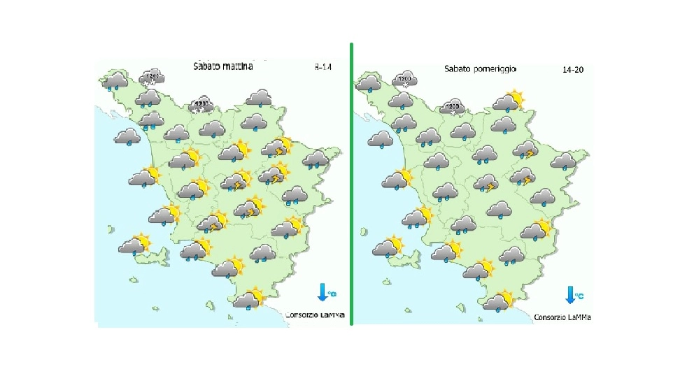 Le previsioni meteo del Lamma