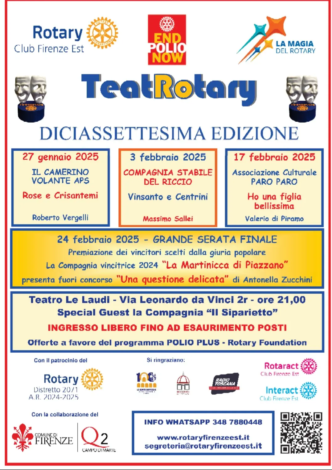 TeatRotary: la rassegna solidale dedicata al teatro amatoriale fiorentino