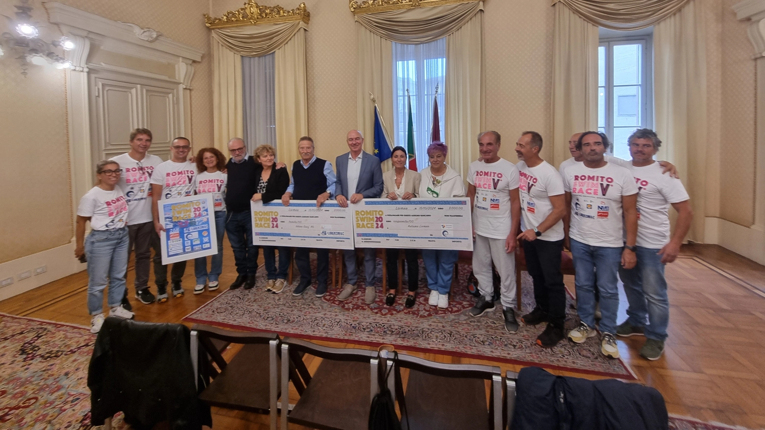 In Comune la cerimonia per l’assegnazione dei fondi raccolti nella gara Romito Swim Race alle associazioni di volontariato