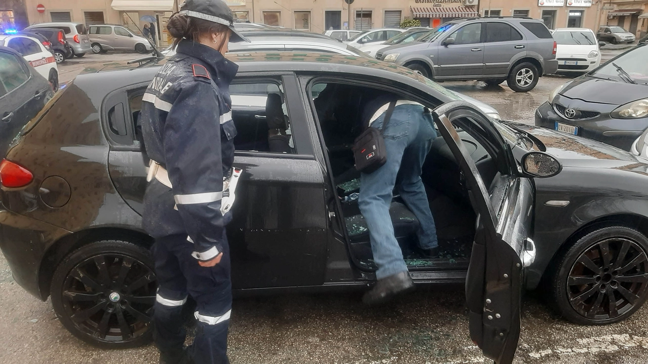 La polizia municipale intervenuta sul posto