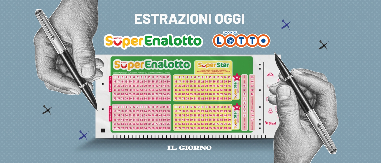 Continua la caccia alla sestina fortunata che stasera vale un montepremi di 34,1 milioni di euro. Segui la diretta a partire dalle ore 20.00 per scoprire i numeri vincenti