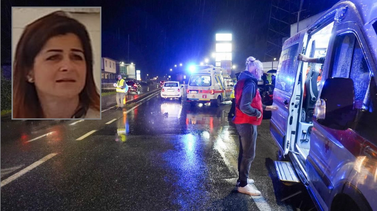 Il punto dove è avvenuto l'incidente mortale martedì sera (foto Borghesi) e, nel riquadro, la dottoressa Annalisa Bani