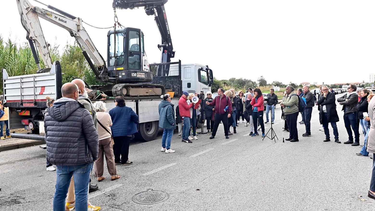 La protesta del Comitato  "No Cubone" (Foto Novi)