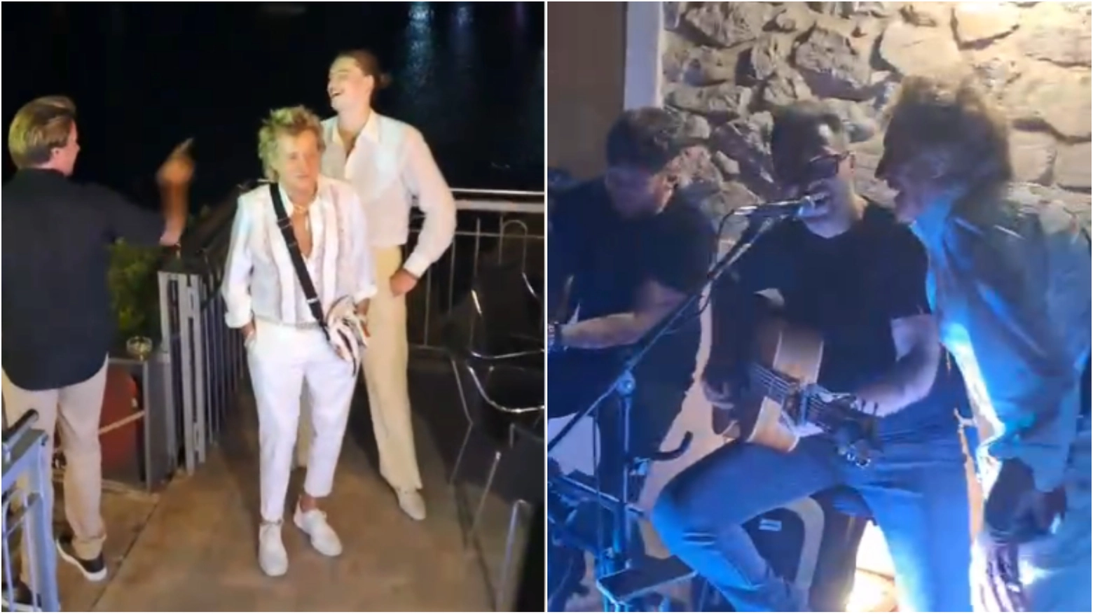 Rod Stewart, concerto improvvisato con artisti locali all'Isola d'Elba