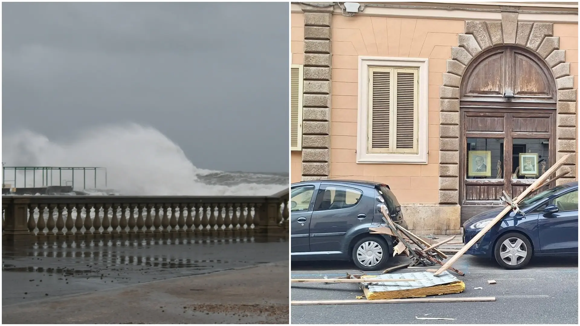 Maltempo, il libeccio spazza Livorno e la costa. Alla Gorgona onde vicine agli 8 metri