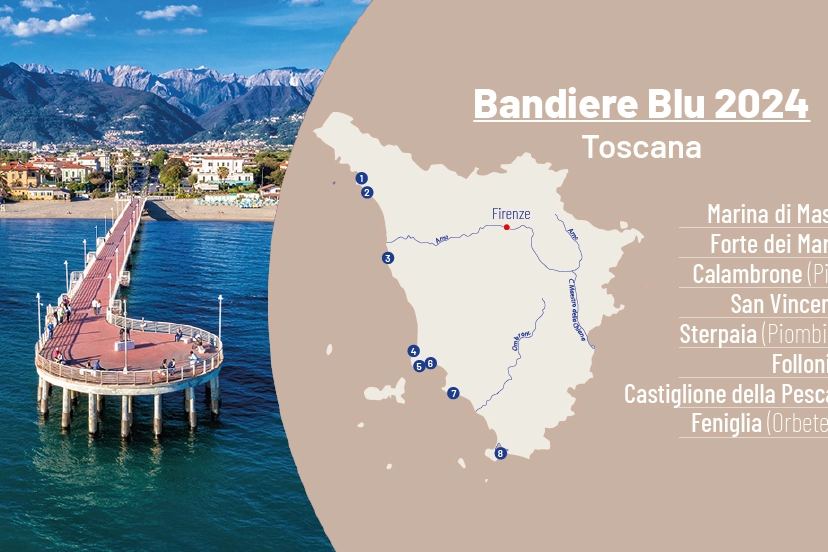 Bandiere Blu: la Toscana in questo 2024 colleziona diciotto riconoscimenti per altrettanti comuni. Il vessillo non è riconfermato a Marciana Marina, all'Isola d'Elba