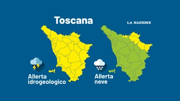 Pioggia e neve in Toscana: una doppia allerta meteo, ecco la situazione