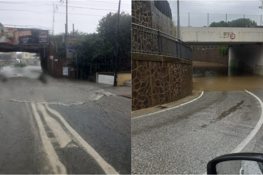 I sottopassi allagati a San Vincenzo